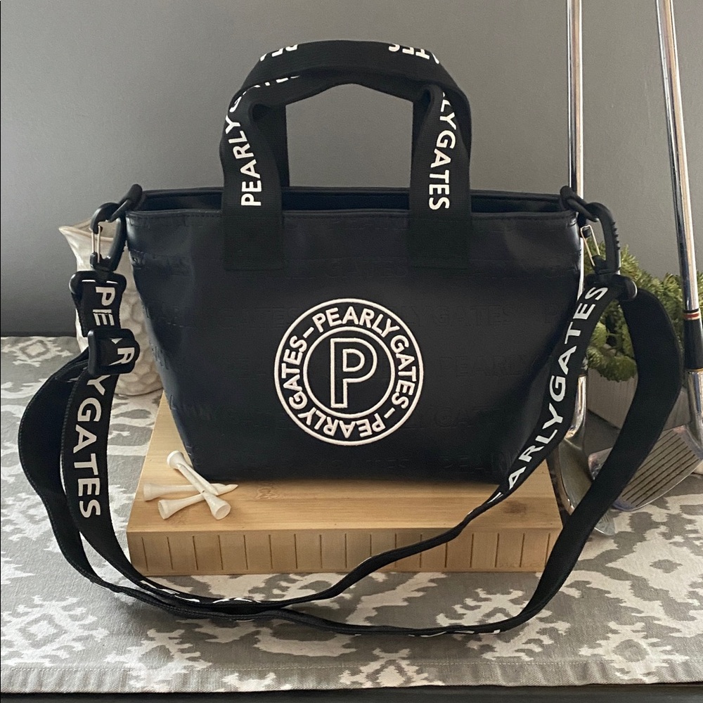 Pearly Gates Navy Blue Crossbody Golf Cart Bag w/Adjustable Shoulder Strap